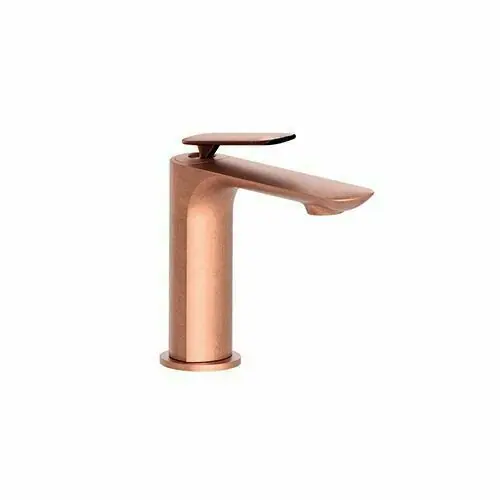 Nouveau - Mitigeur lavabo FOIL or rose brossé - hauteur sous bec 11,5cm