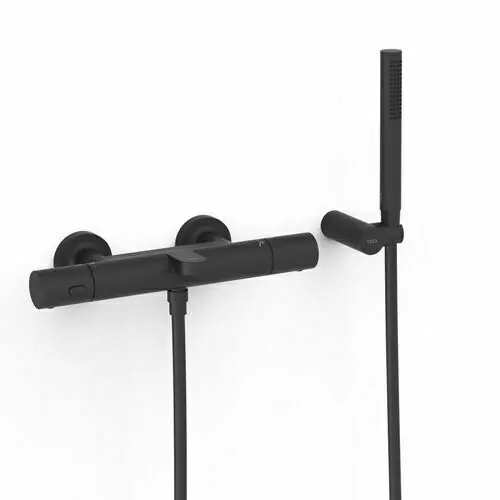 Direct usine | Mitigeur thermostatique bain douche OVERWALL noir