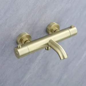 Très populaire - Mitigeur thermostatique bain douche ODET or brossé
