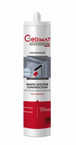Mastic silicone neutre construction GEDIMAT PERFORMANCE PRO - 310ml - translucide | Quantité limitée