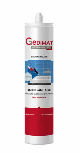 Mastic sanitaire silicone translucide 310ml GEDIMAT PERFORMANCE PRO | Offre flash