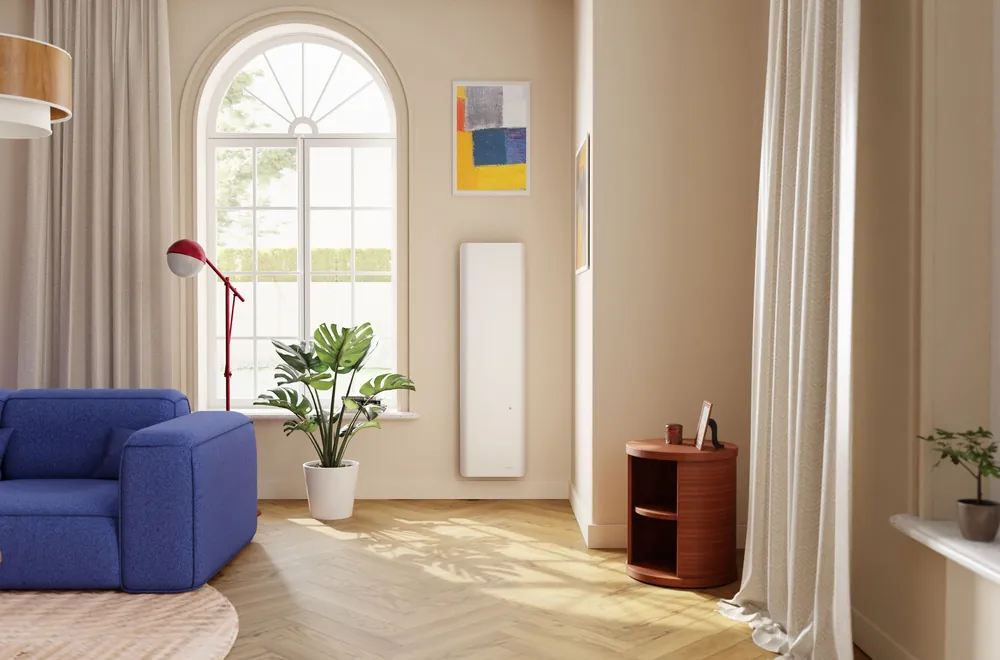 Radiateur connecté à double corps de chauffe vertical EVOLUTION 1500W - blanc | Nouveau lancement