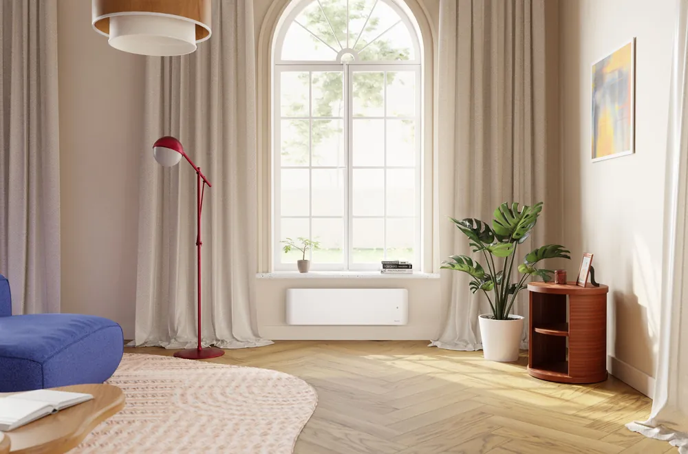 Radiateur connecté à double corps de chauffe plinthe EVOLUTION 1000W - blanc - Prix exceptionnel