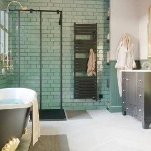 Ajoutez au panier | Sèche-serviettes électrique fluide KELUD SLIM anthracite - 1750W