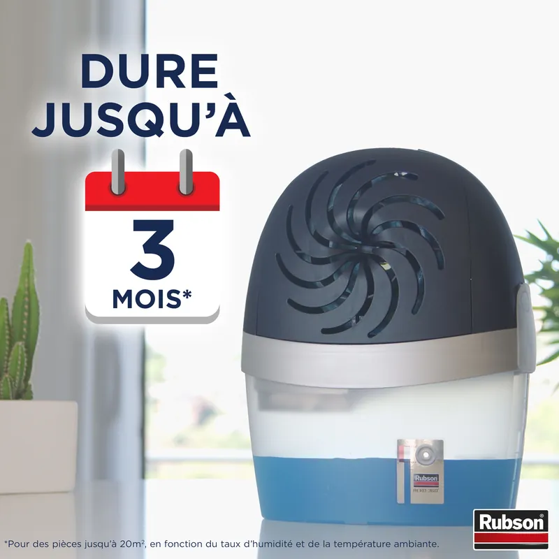 Achetez dès aujourd'hui - Recharge pour absorbeur d‘humidité POWER TAB AERO 360° RUBSON anti-odeurs - Bleu et blanc - lot de 6 pièces