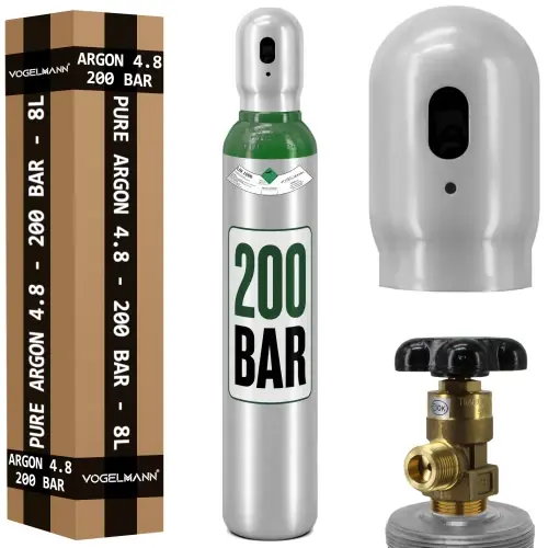 Bouteille de gaz ARGON 4.8 8l 200 bar pleine Vogelmann - Direct fabricant