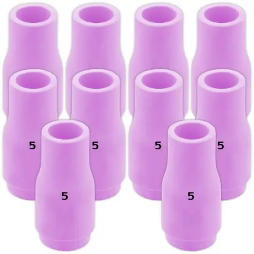 Premium - Buse en céramique 13N09 n ° 5 (lot de 10) TIG SR-9/SR-20 Vogelmann