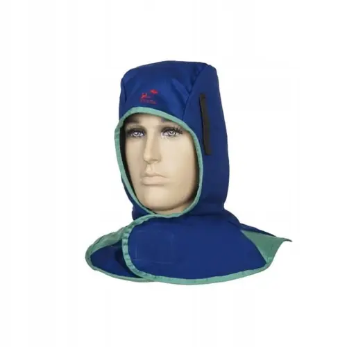 Envoi rapide - Cagoule soudage bleue, ignifugé M Weldas