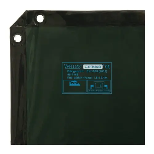 Écran de soudure 1,74 x 2,34 mtr vert LAVAshield® WELDAS - Profitez-en