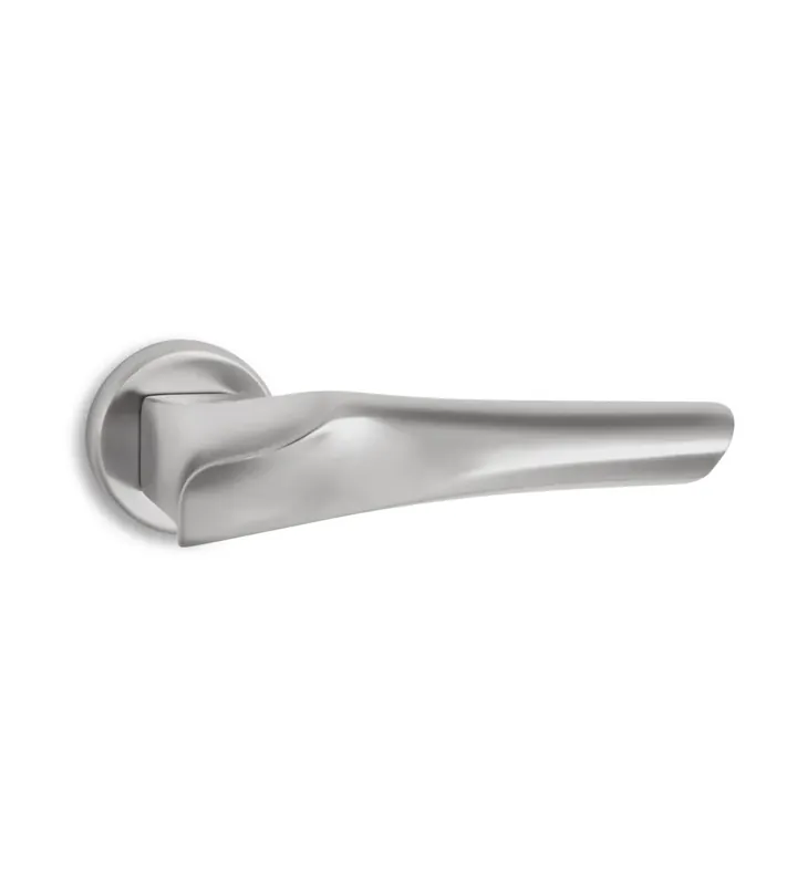 Meilleure vente - Poignées de porte chrome satiné Ento Anatomica rondes