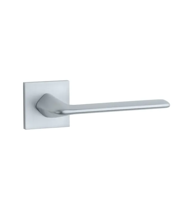 Poignées de porte chrome satiné TOBA | Vente flash