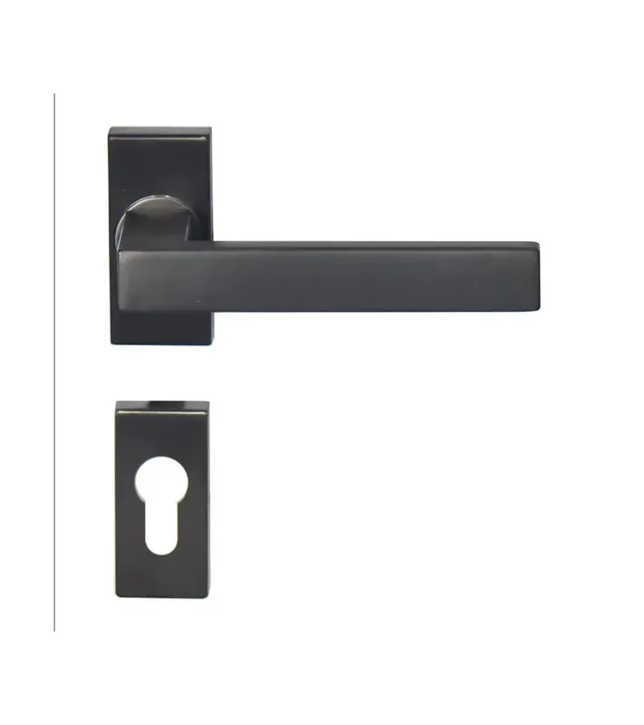 Best-seller | Poignée MAJESTEA Rosace Rectangle Anthracite PVD