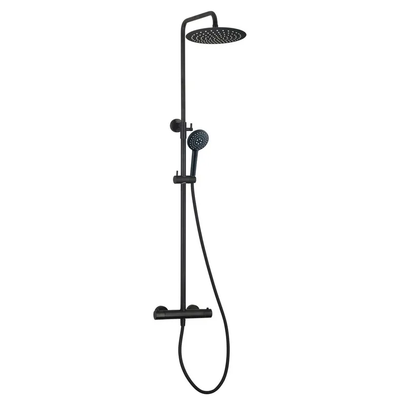 Colonne de douche Domao 300 noir mat | Tendance