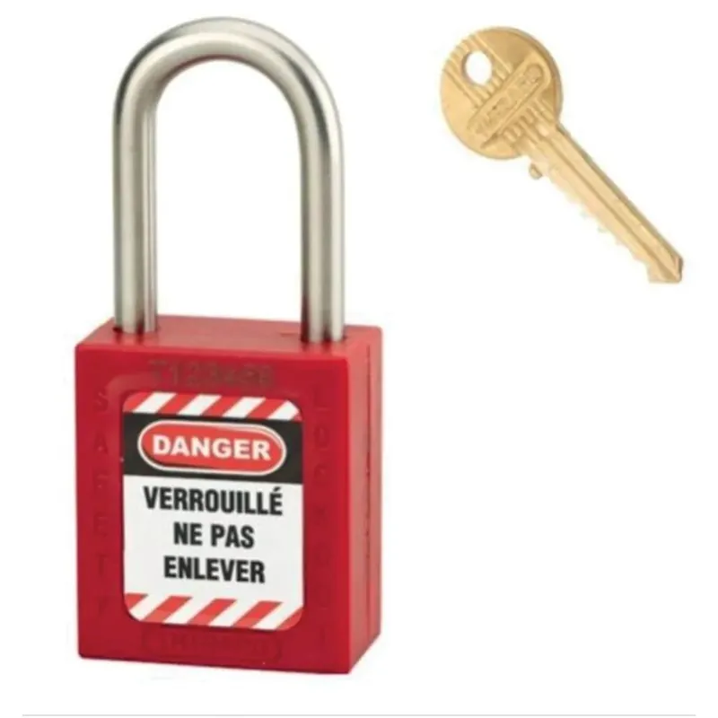 Haute qualité - Cadenas ABS anse inox 1 clé varié
