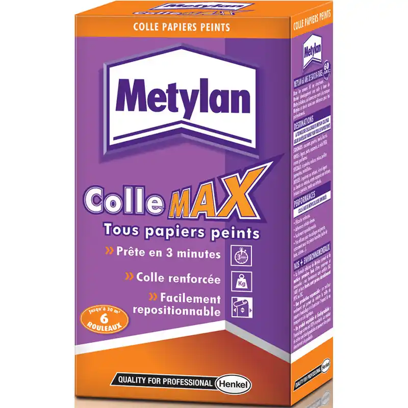 Disponible maintenant | Metylan Colle Max Tout Papier 200g