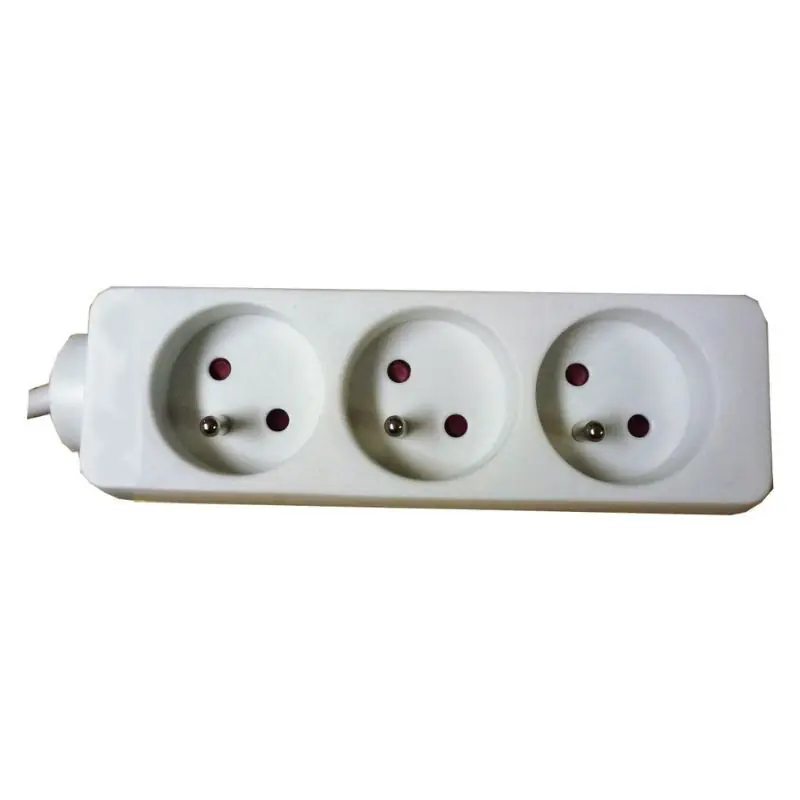 Nouveau - Bloc 3 prises Blanc 1.5m - Electraline